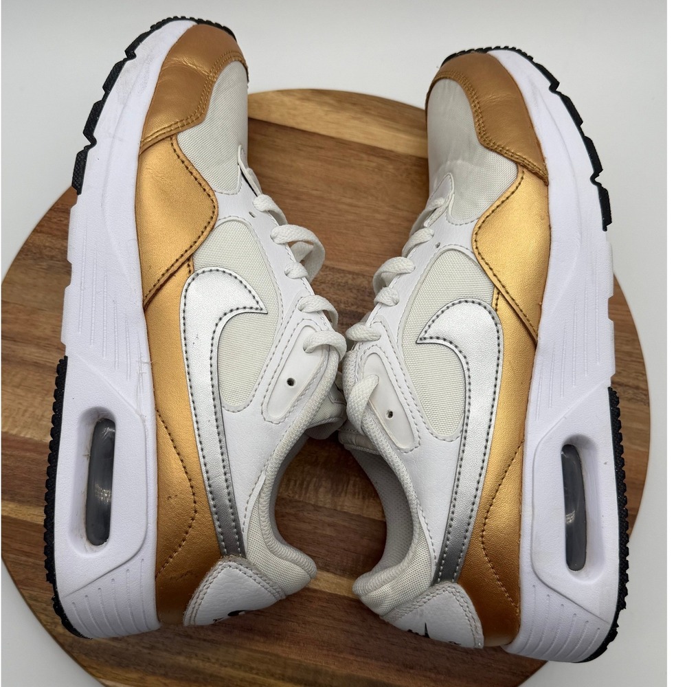 Nike Air Max SC Women's Size 9 1/2 Shoes White Metallic Gold Silver  0576 - Picture 8 of 11